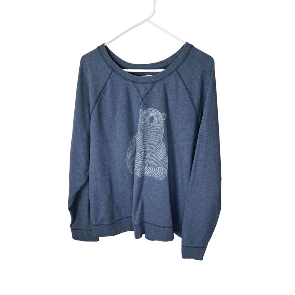 Old Navy Women's 2XL Blue Sweatshirt Polar Bear Graphic Pullover Casual